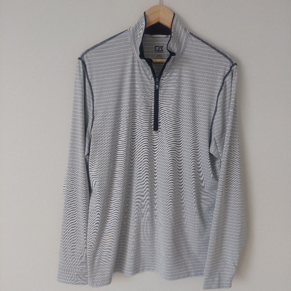 Cutter & Buck Meridian Half-Zip Long Sleeve, Men's Medium, Golf, Lightweight